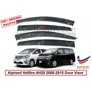 Toyota Alphard Vellfire AH20 (2nd Gen) 2008-2015 AG Door Visor Air Press Wind Deflector (Big 12cm Width)
